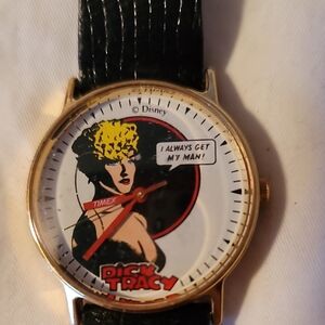 Vtg Timex Disney Watch Madonna as Breathless Mahoney Watch “I Always Get My Man”